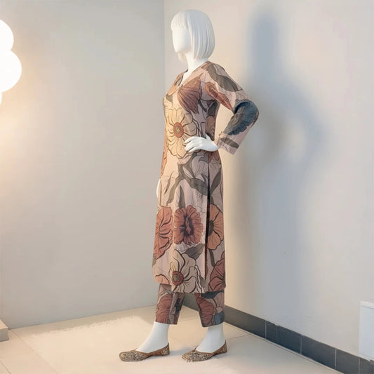 Rose Valley – Floral Printed Suit Set