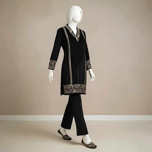 Black – Luxury Velvet Winter Co-Ord Set