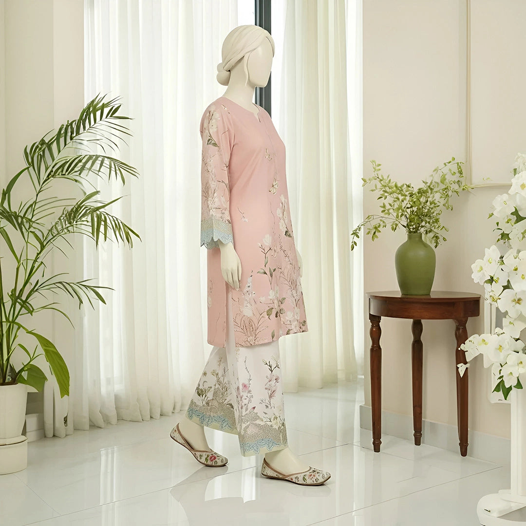 Florin – Pinkish Printed Floral Set