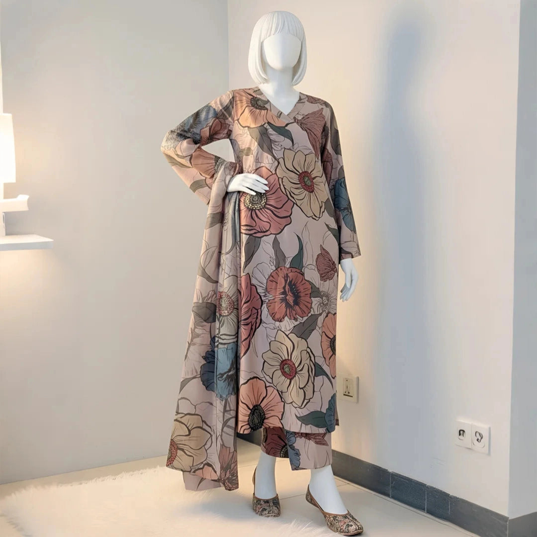 Rose Valley – Floral Printed Suit Set