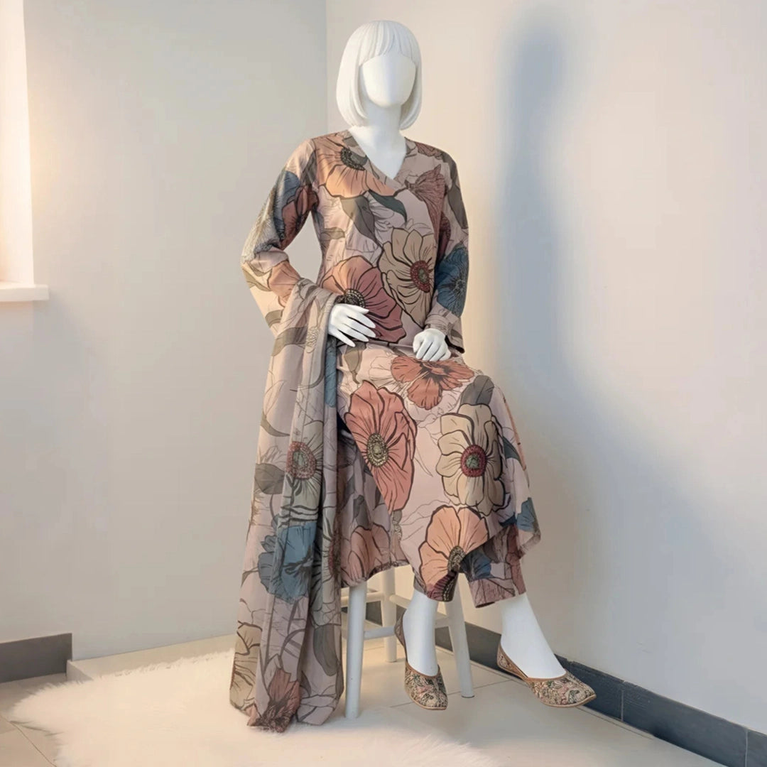 Rose Valley – Floral Printed Suit Set