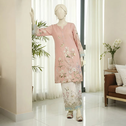 Florin – Pinkish Printed Floral Set