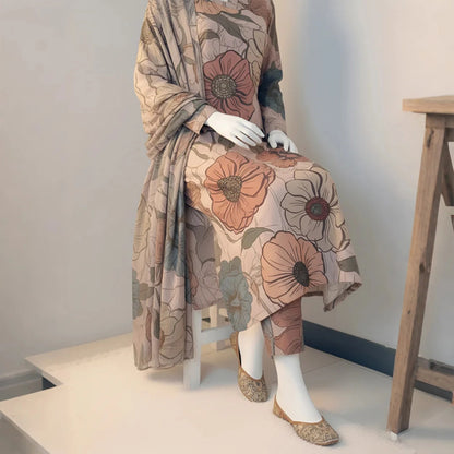 Rose Valley – Floral Printed Suit Set