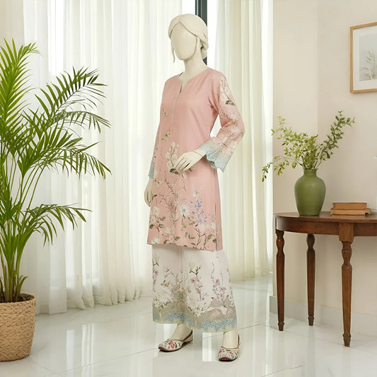 Florin – Pinkish Printed Floral Set