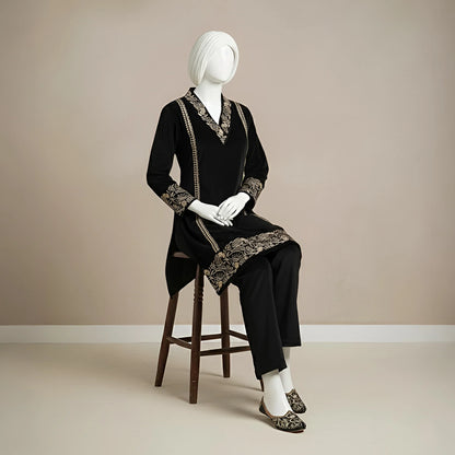 Black – Luxury Velvet Winter Co-Ord Set