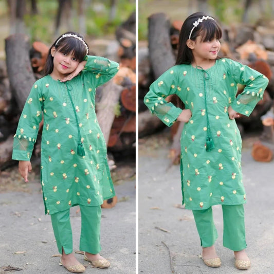 Trino – Floral Embroidery Kids Suit
